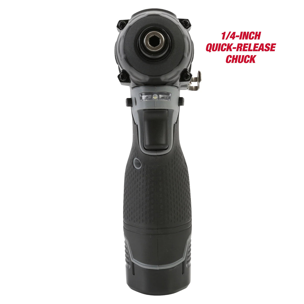 12V Max Lithium-Ion Cordless Brushless Impact Driver with Battery and Charger E20277