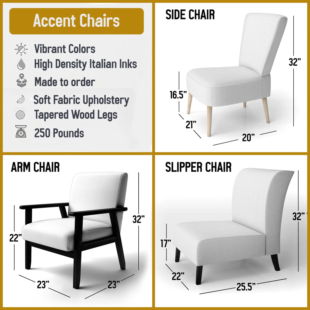Upholstered Patterned Accent Chair and Arm Chair G2464