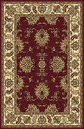 Burgundy Bordered 2' 2" x 8' Rectangle Area Rug L7827