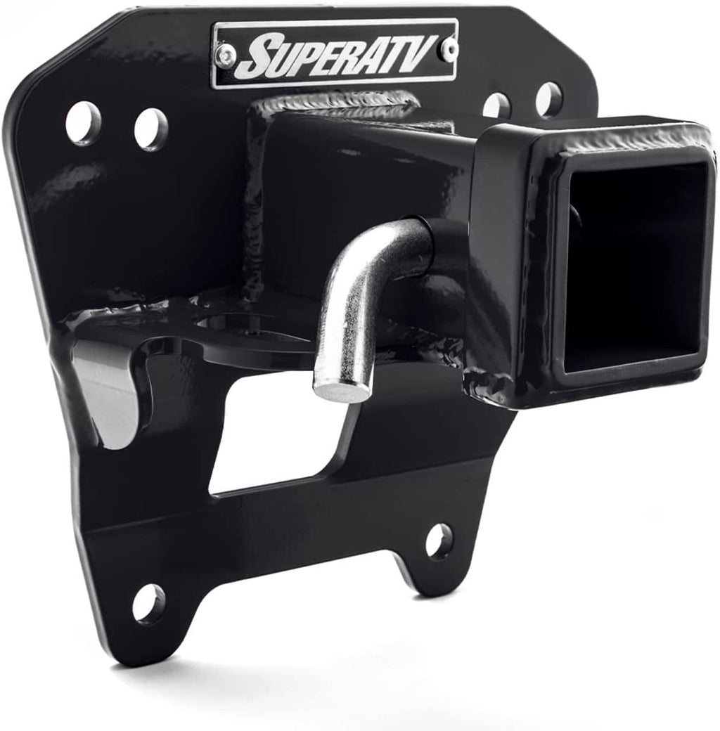 Black Rear Receiver Hitch for Polaris RZR XP Turbo S, 2" Heavy-Duty Steel C559