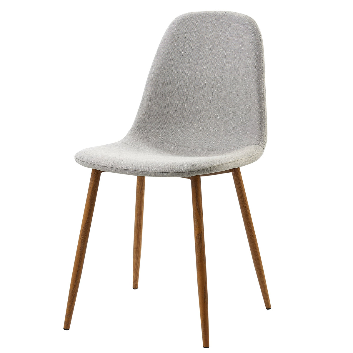 Light Gray Fabric Dining Chair, Set of 2 Q55577