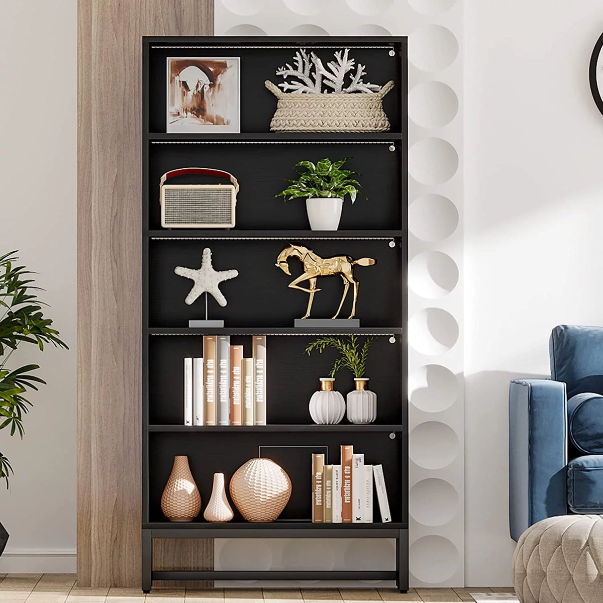 5 Shelf Bookcase with Led Lights P15238