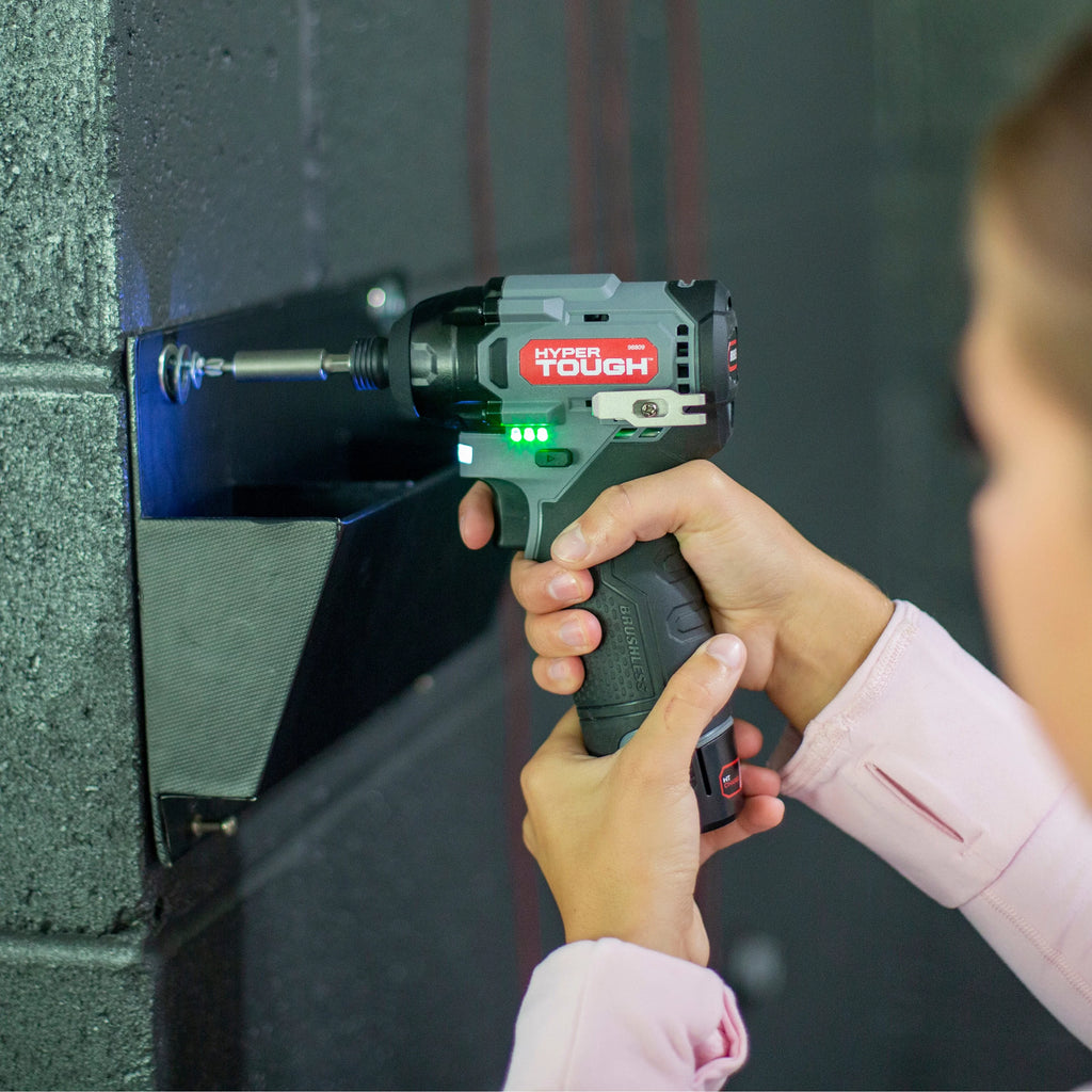 12V Max Lithium-Ion Cordless Brushless Impact Driver with Battery and Charger E20277