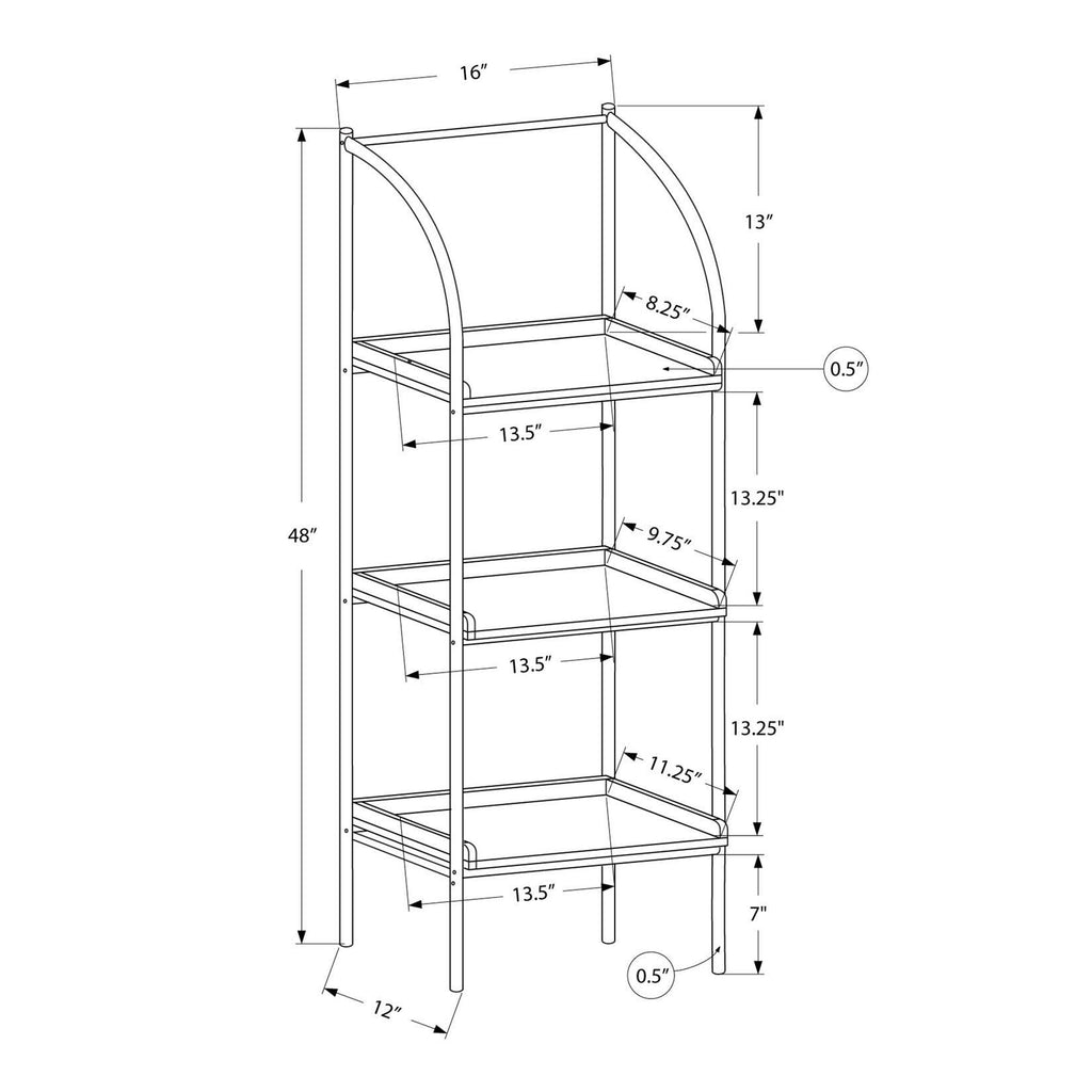 Black Metal Bookcase Q159614