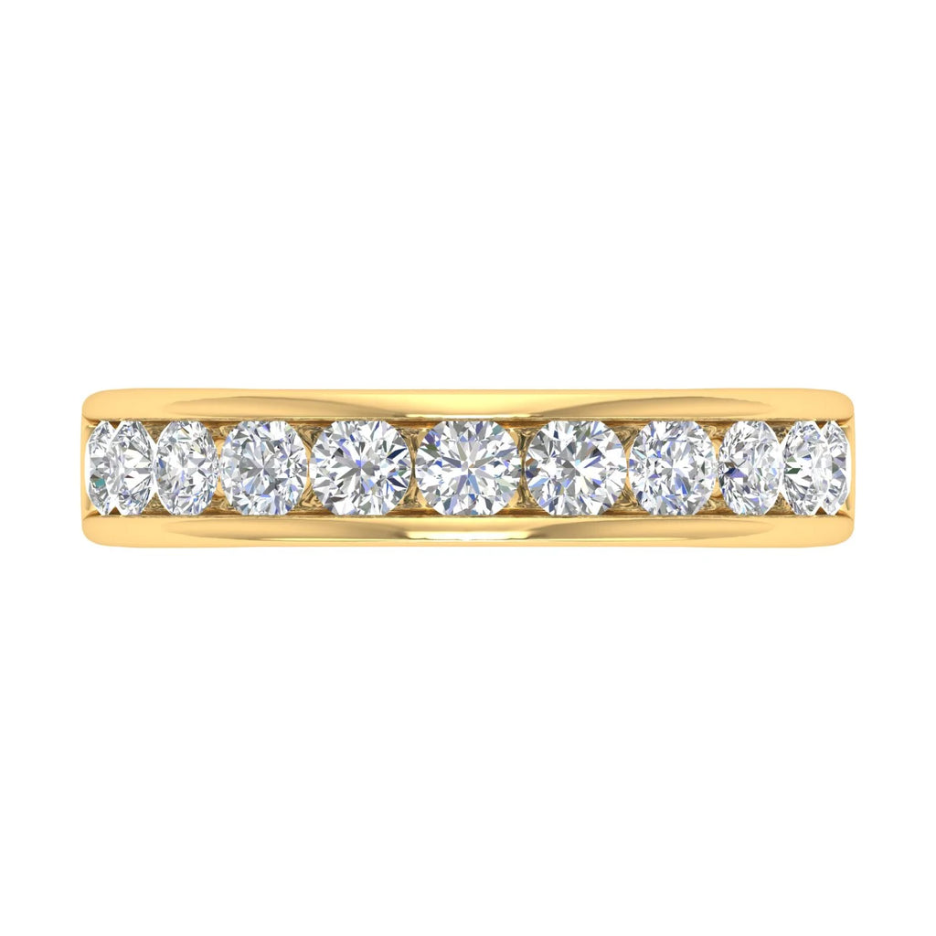 14K Yellow Gold Diamond Wedding Band Ring S577