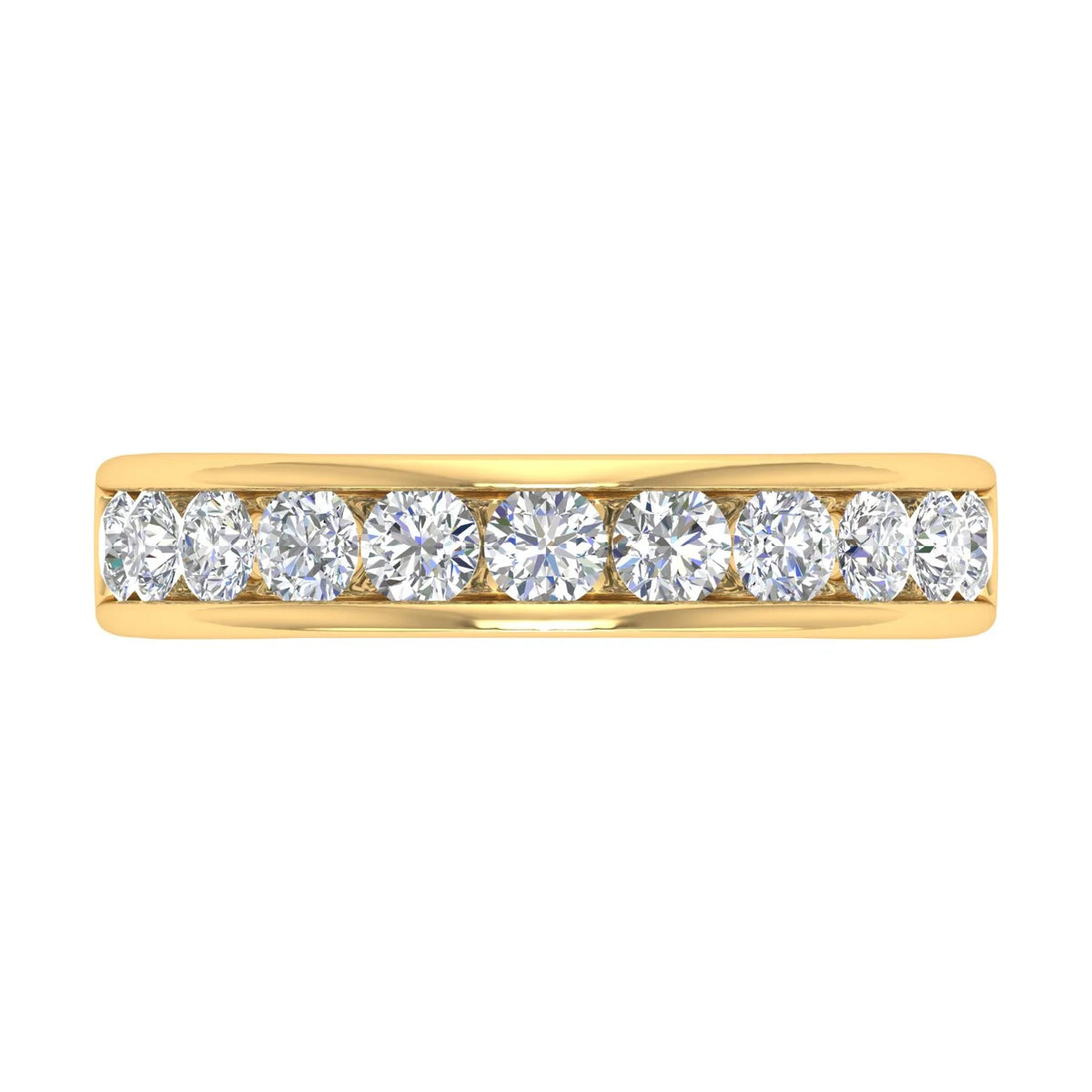 14K Yellow Gold Diamond Wedding Band Ring S577