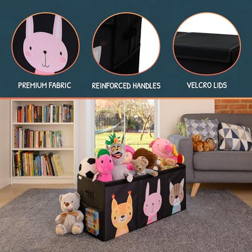 Extra Large Collapsible Toy Storage Organizer with Lid and Dividers O694