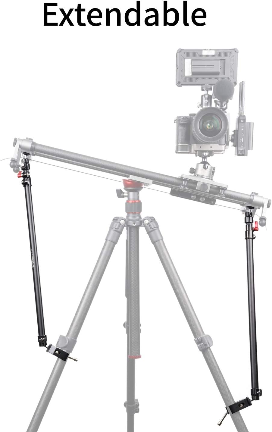 Onion Camera Slider Support Arm Stabilizer, Tripod Support Arms, Lightweight, Adjustable Length, Pack of 2 L734