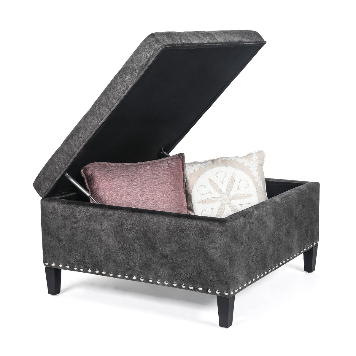 Square Tufted Storage Ottoman Bench M785