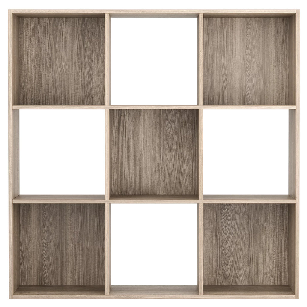 9 Cube 3 Tier MDF Bookshelf Brown M39197
