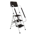 Folding 3-Step Safety Step Ladder with Padded Side Handrails V466
