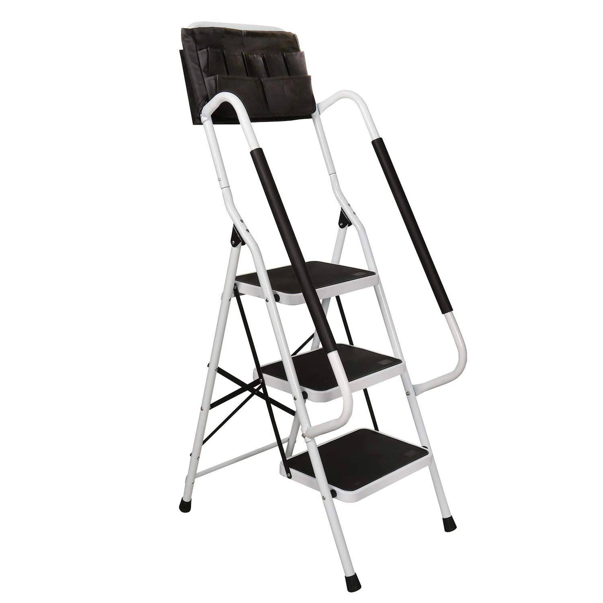Folding 3-Step Safety Step Ladder with Padded Side Handrails V466