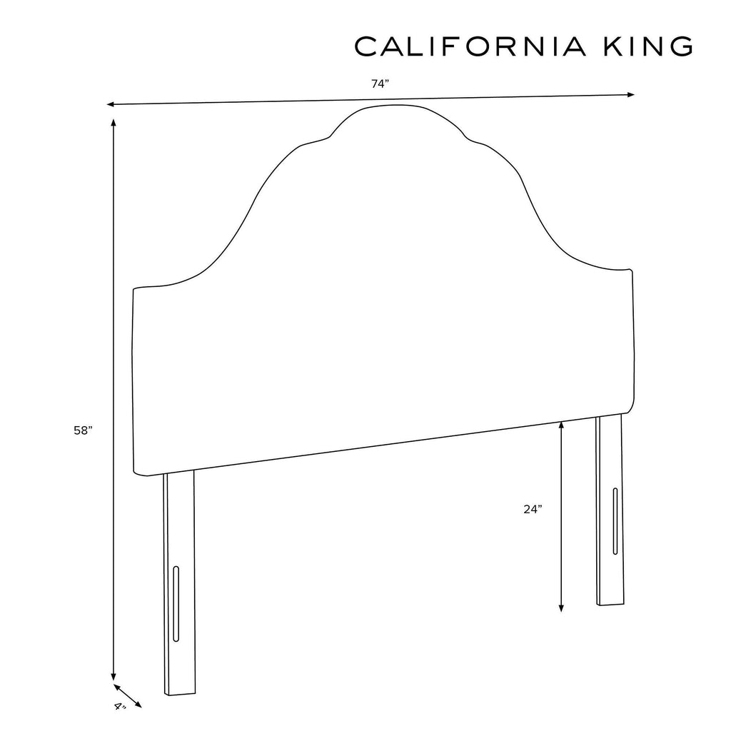 Gray Velvet Arched Headboard P5725