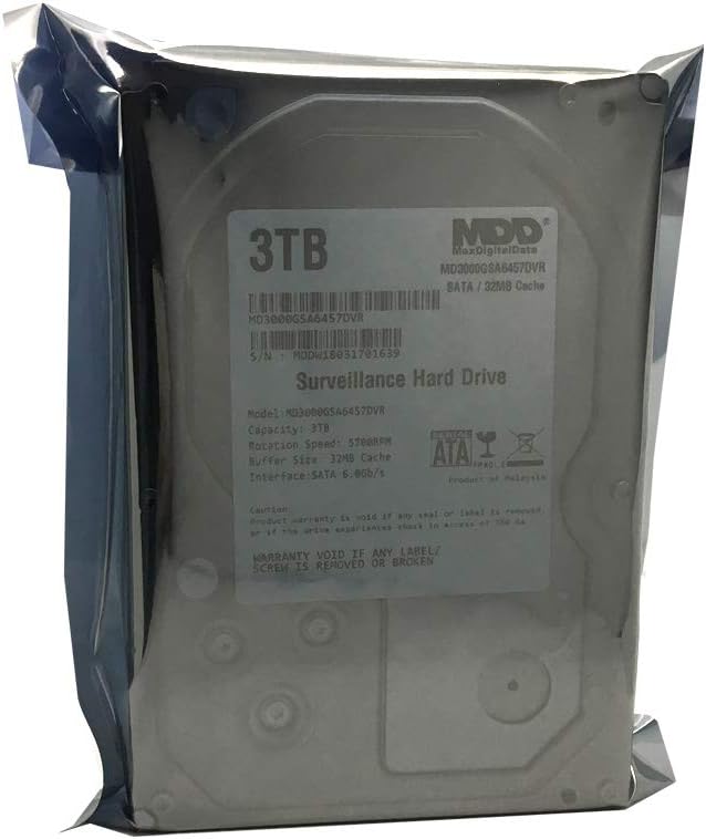 3TB 32MB Cache 5700PM SATA 6.0Gb/s 3.5" Internal Surveillance DVR Hard Drive Pack of 2 A202