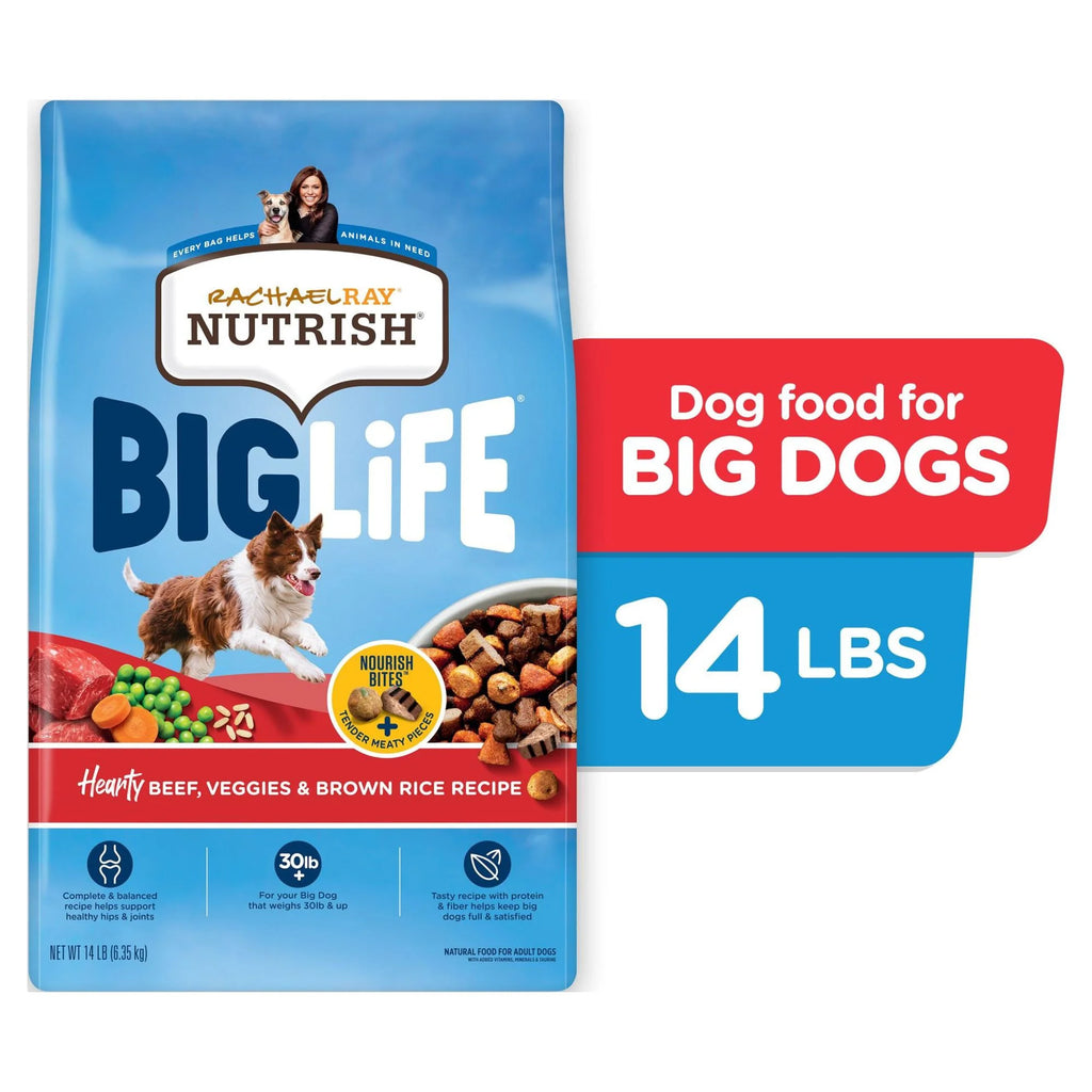 Hearty Beef Veggies & Brown Rice Dry Dog Food 14 lb Bag T925431