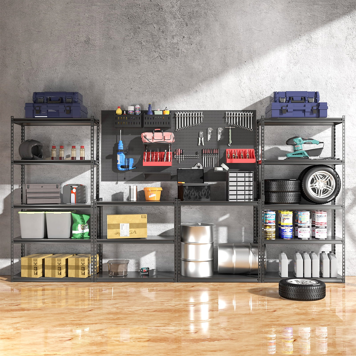 5 Tier Adjustable Heavy Duty Metal Storage Shelves S547714