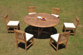Grade-A Teak 7 Pc Dining Set with 72" Round Table and 6 Chairs N965451