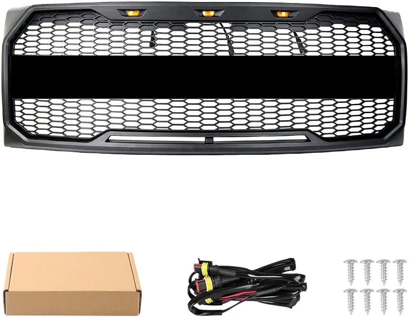 Matte Black Grille with LED Lights for F150 P441607