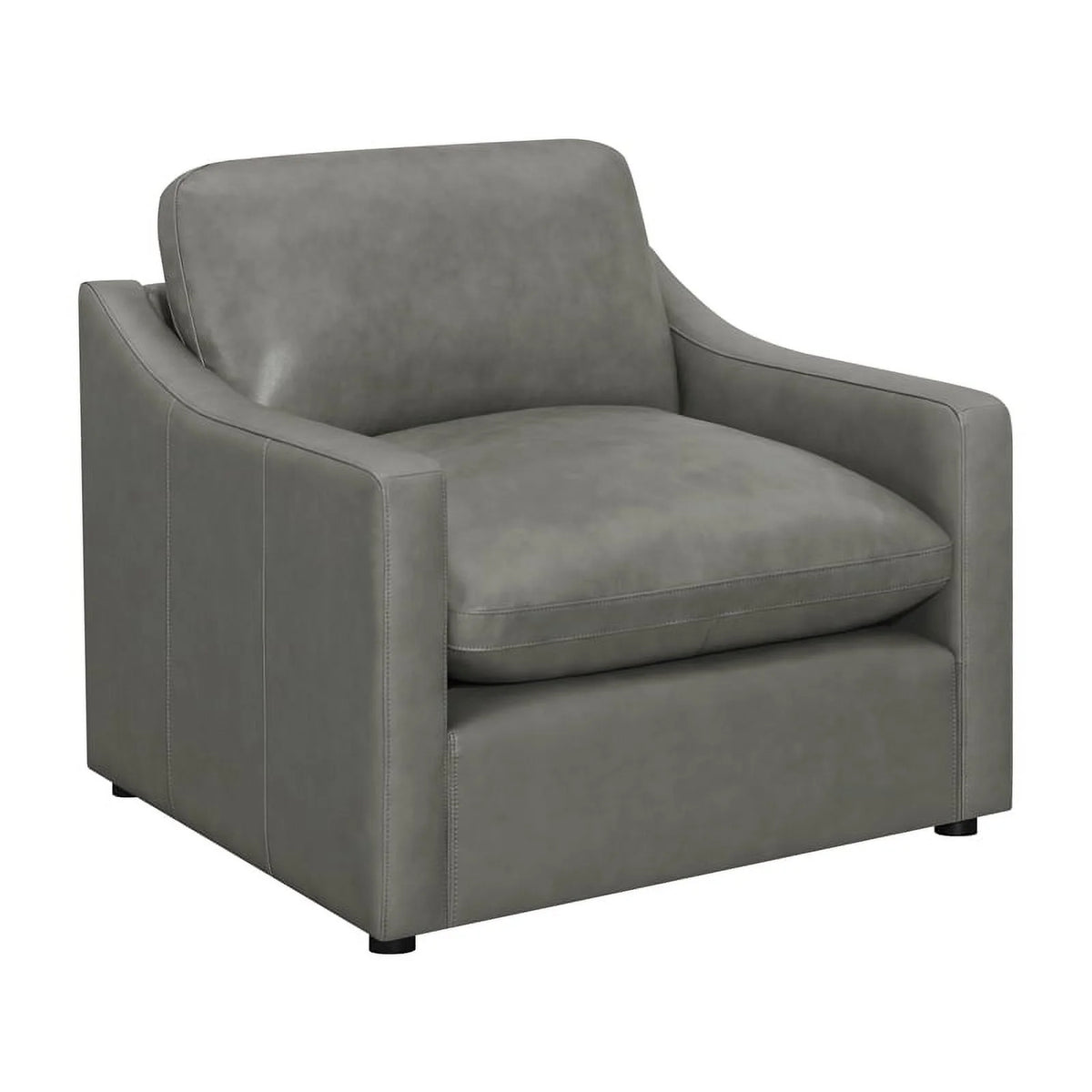 Gray Leather Upholstered Sofa Set C973381