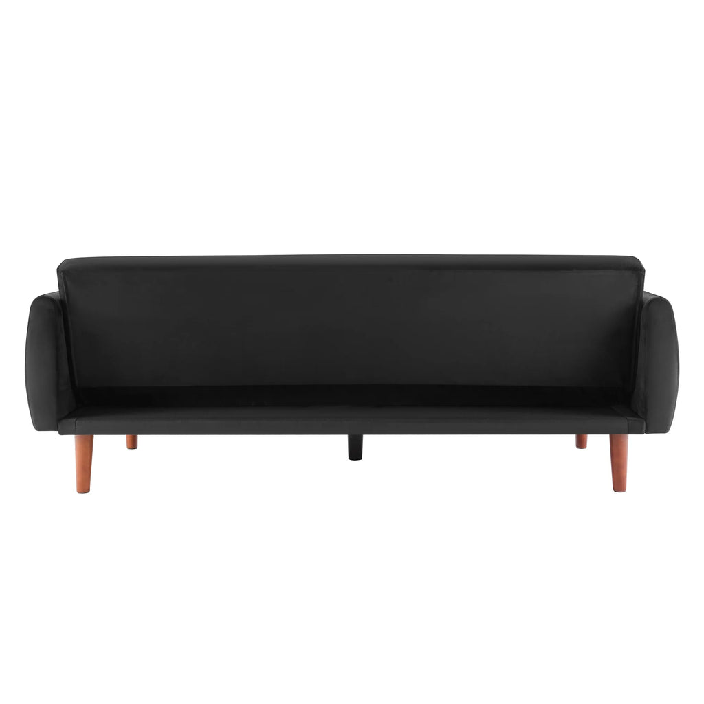 Black Velvet Convertible Sofa Bed R1247