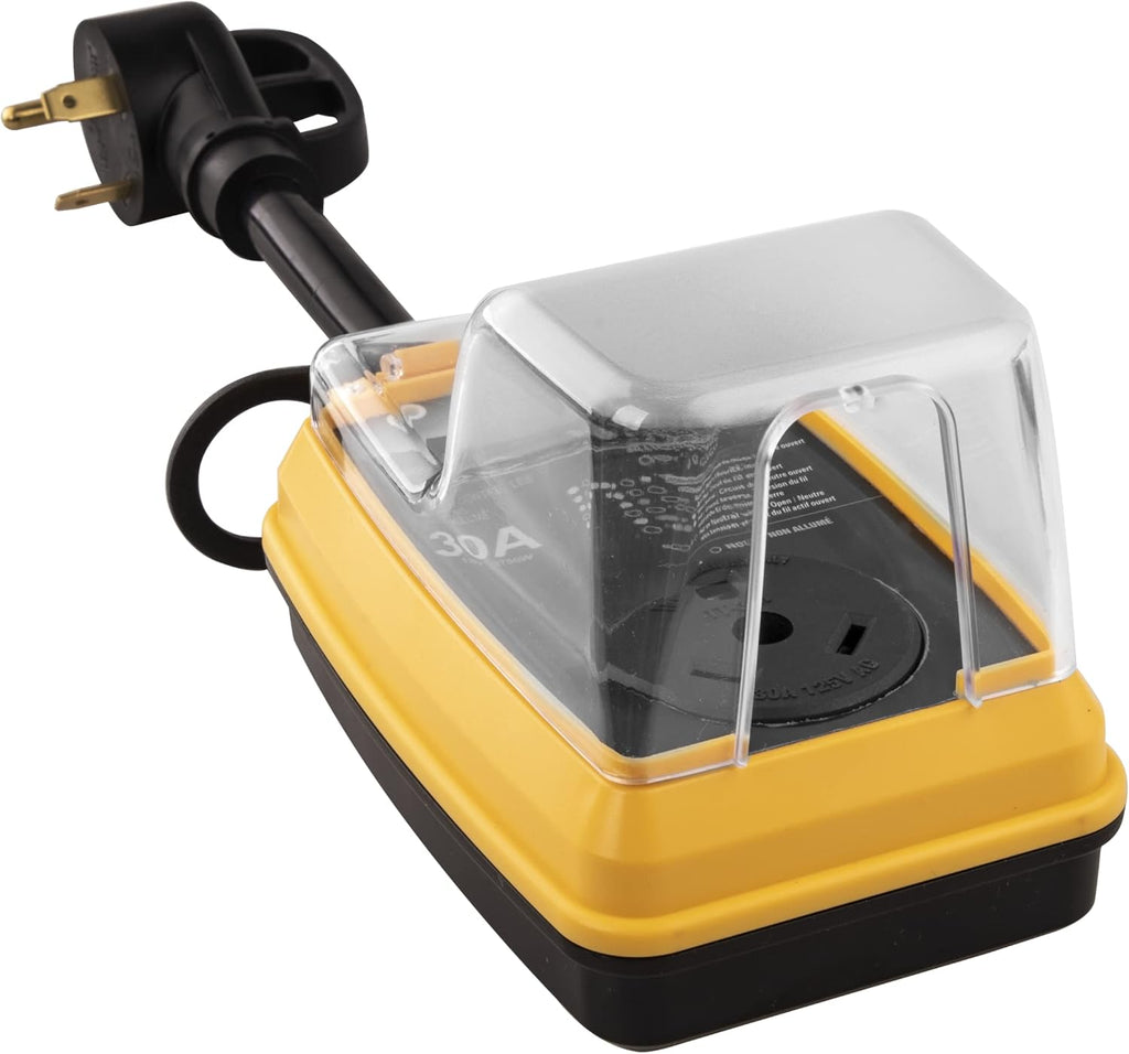 30 Amp Surge Protector for RV with Waterproof Cover and LED Indicator A93806