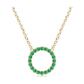 Emerald Pendant Necklace in 14K Yellow Gold P542274
