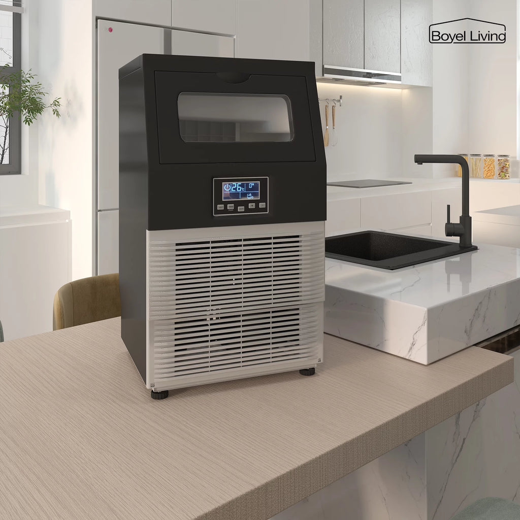 13.6-Inch Commercial Ice Maker 66lbs/24H 9lbs Ice Storage X918