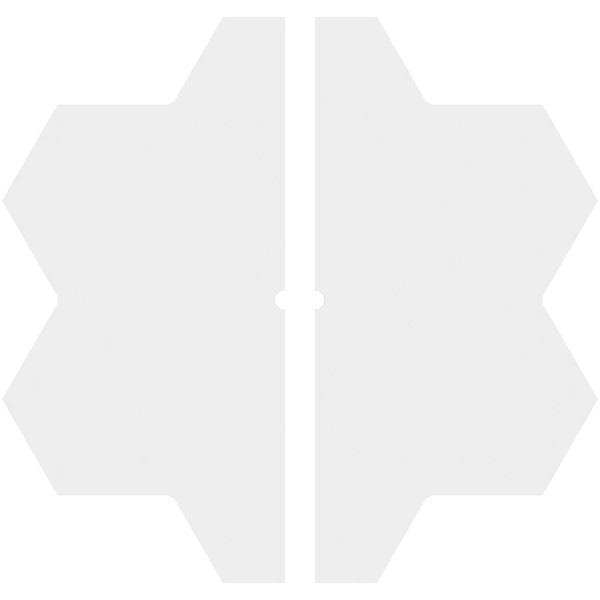 36 inchod x 1 inchid x 12 1/2 inchc x 1 inchp Daisy PVC Ceiling Medallion, Two Piece M615