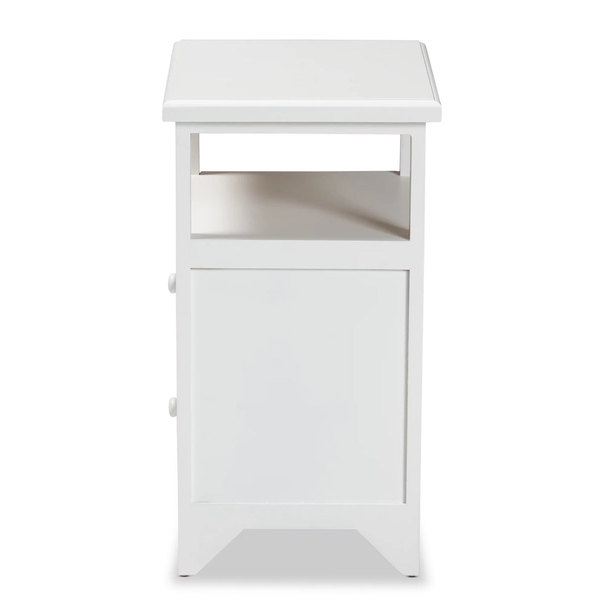 White 2-Drawer Wood Nightstand N912