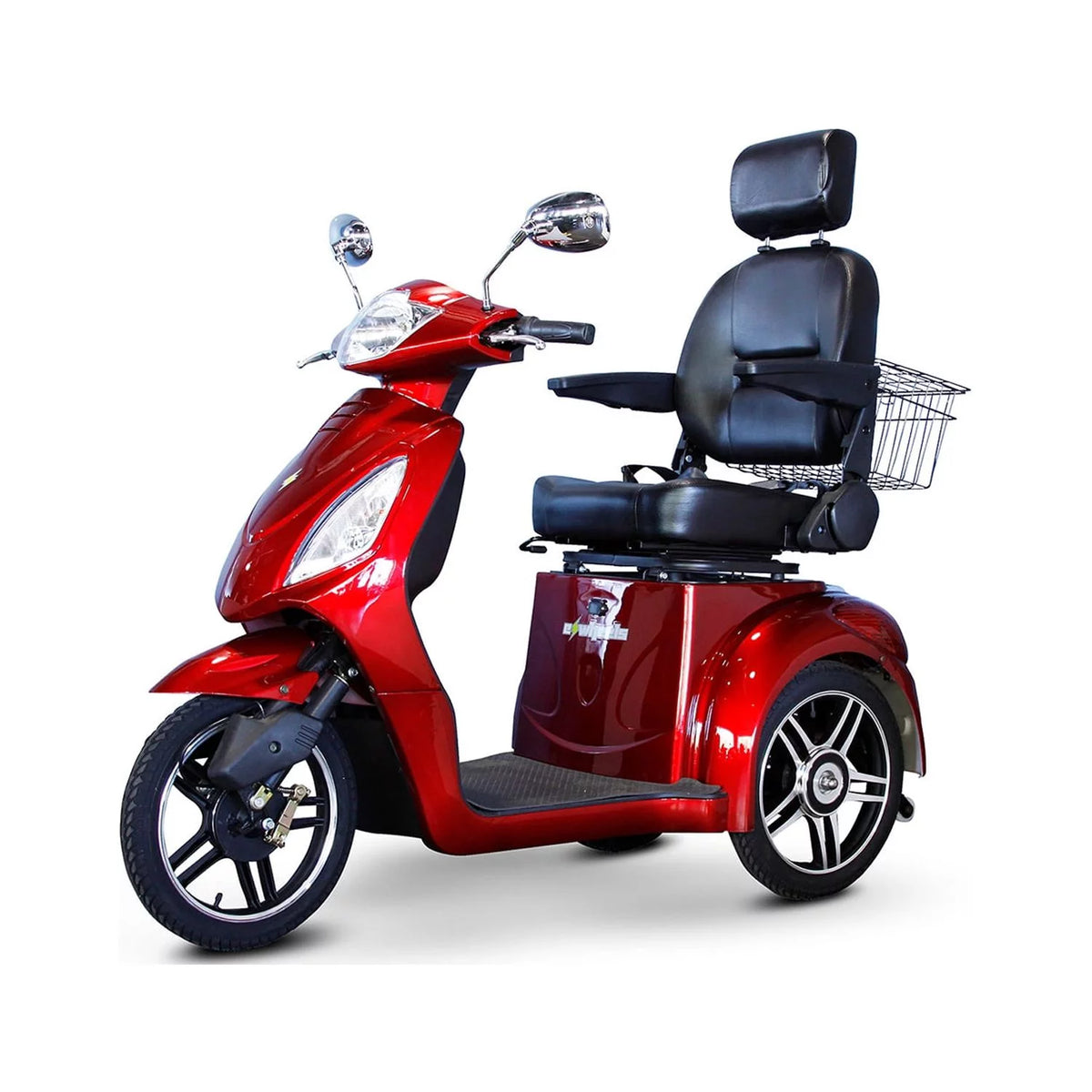 3 Wheeled Wide Body Mobility Scooter with Anti Theft Alarm, Red J576221