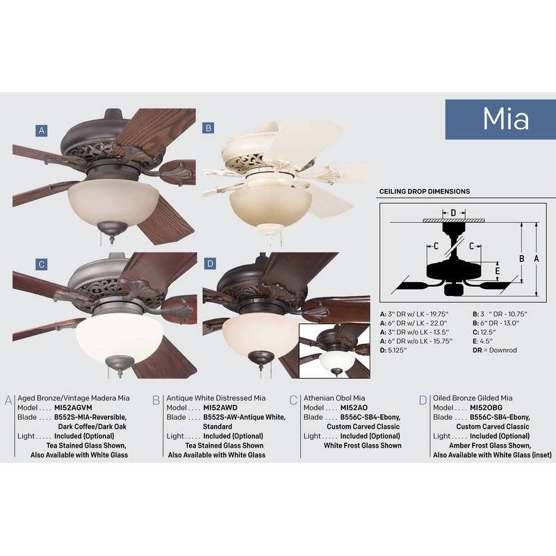 2 Light Ceiling Fan E8323