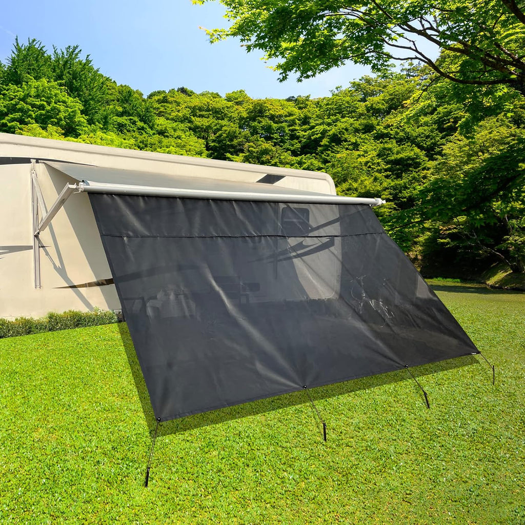 RV Awning Shade Screen with Zipper 8'X20'3'' Y747