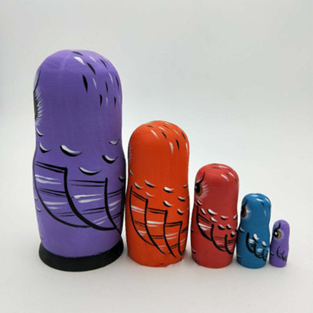 Bamboo Wooden Owl Home Decoration Toy J161