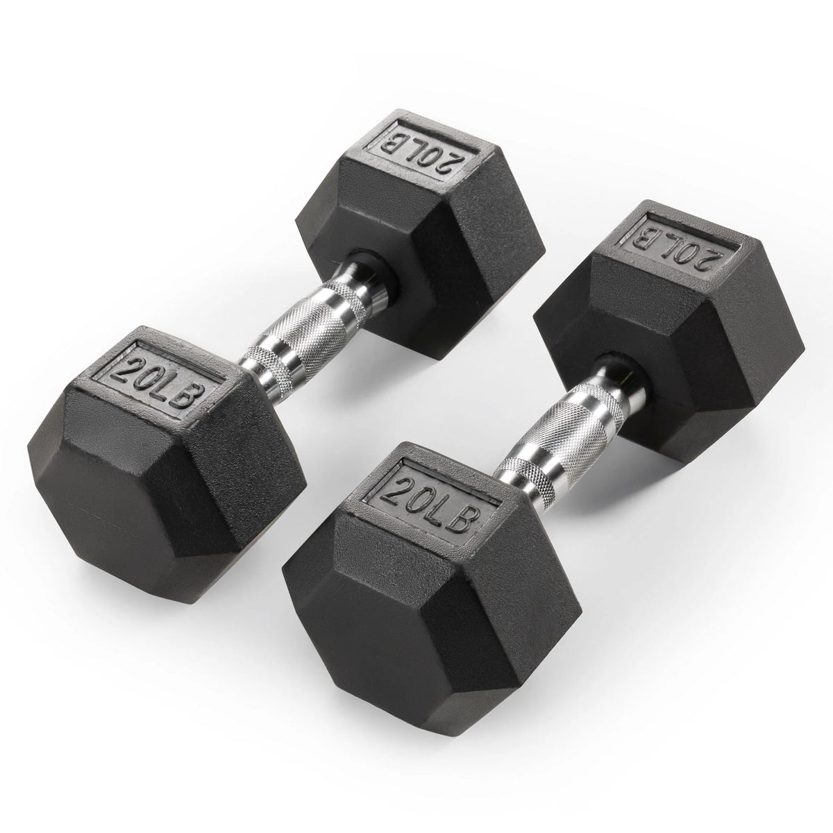 5 lb Rubber Hex Dumbbells T690