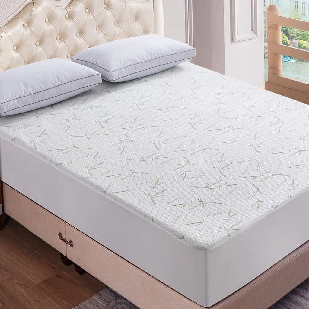 Twin Size Waterproof Bamboo Mattress Protector with Cooling Fabric G3517