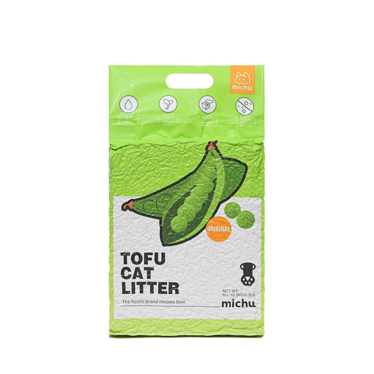 Natural Clumping Tofu Cat Litter 5.5lb A575010