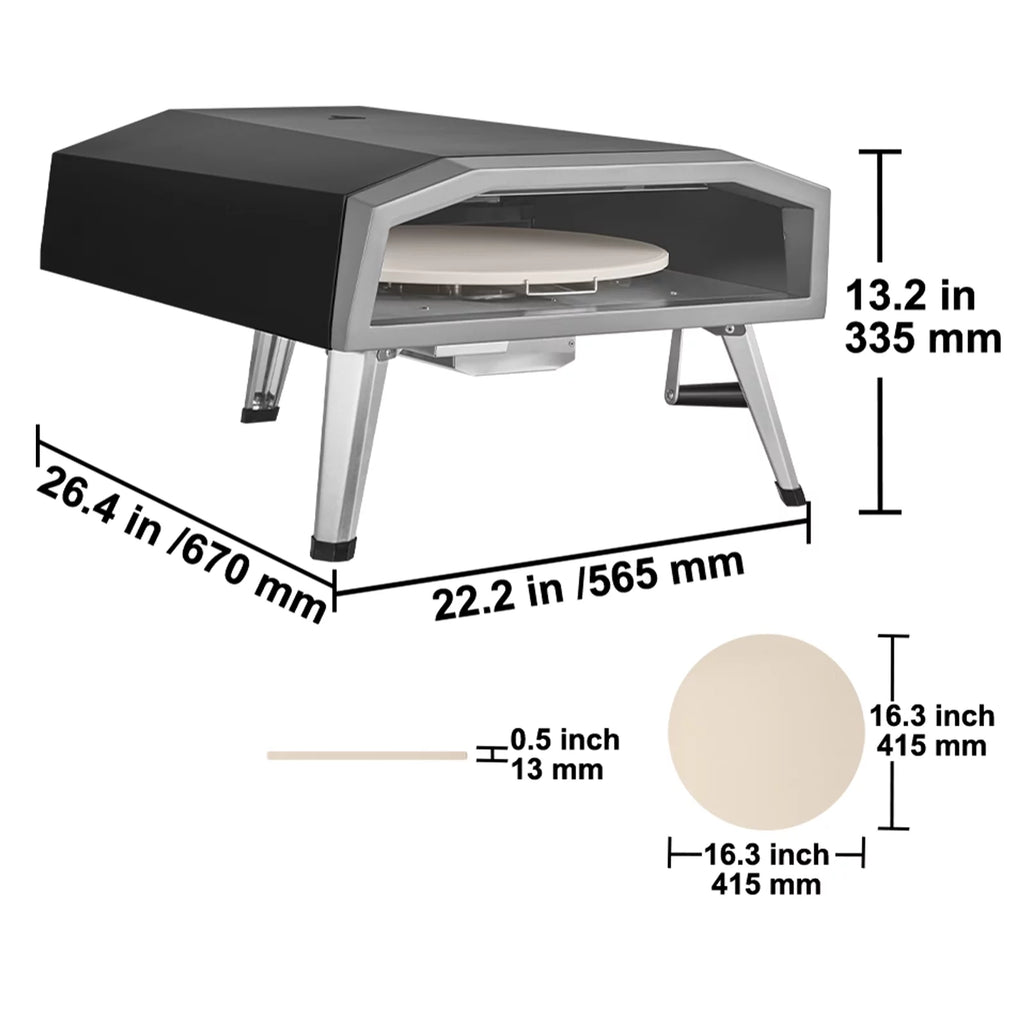 16" Portable Gas Pizza Oven D6988