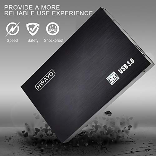 1TB Ultra Slim Portable External Hard Drive USB3.0 Silver D9891