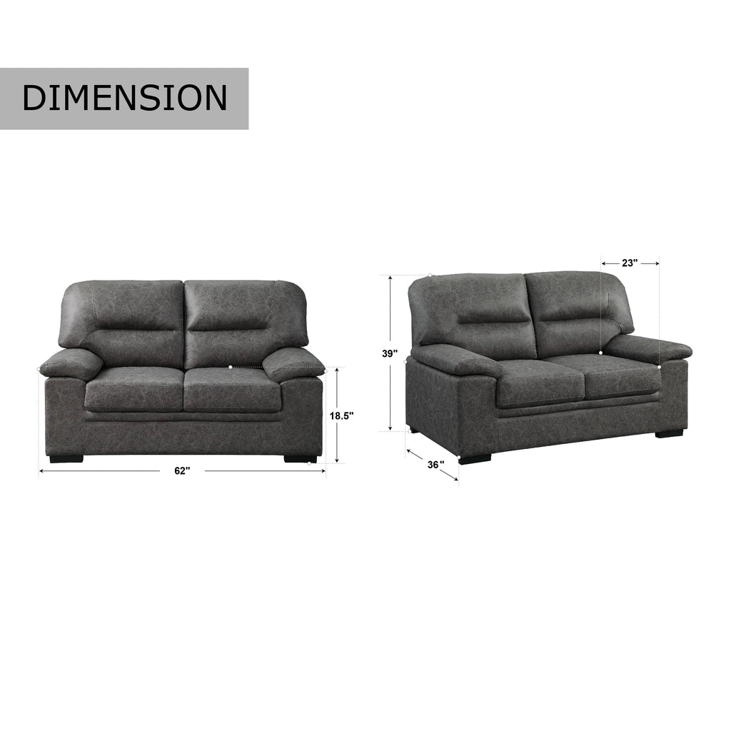 Dark Grey Loveseat E58964