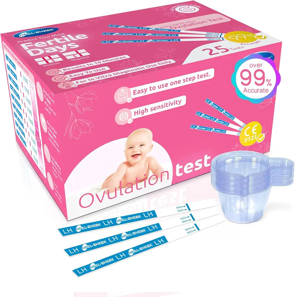 25 Count Ovulation Test Strips with Cups P9501