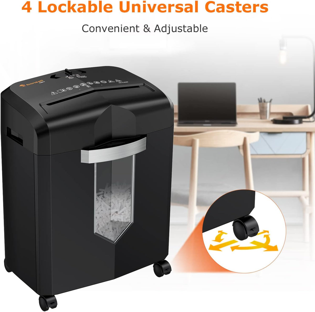 12 Sheet Cross-Cut Paper Shredder with 3.96 Gal Pullout Bin C132119