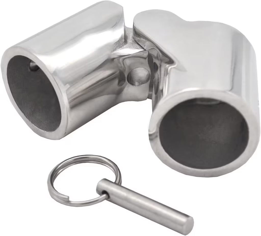 316SS Marine Grade Boat Pipe Connector 1" Handrail Fitting Folding Swivel Coupling Tube Joint C237484