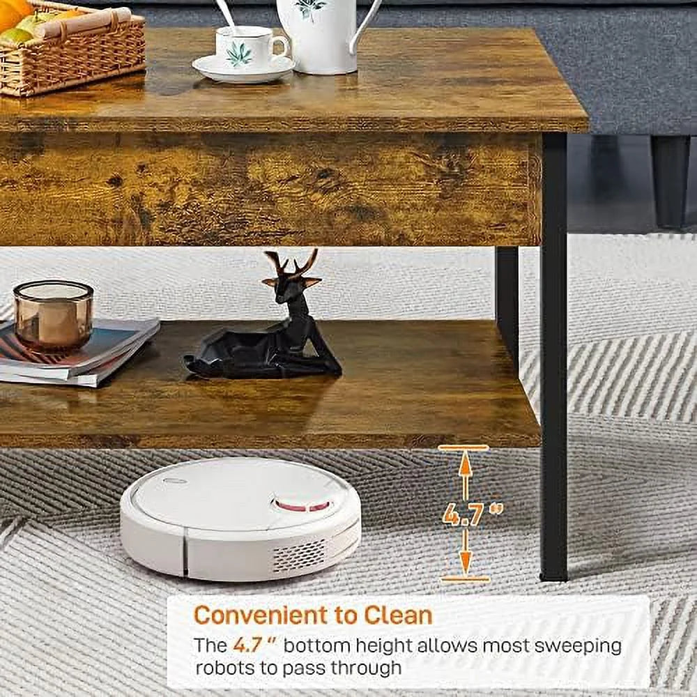 Lift Top Coffee Table with Hidden Compartment M4047