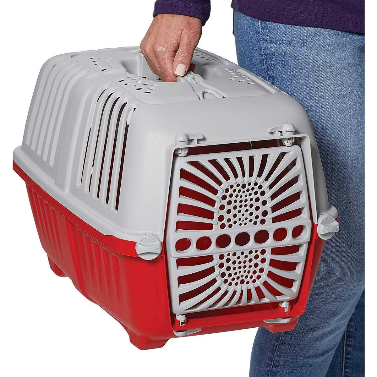 Plastic Door Travel Carrier Pet Kennel M57402