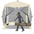 Beige Pop Up Camping Canopy Tent with Carry Bag H5029