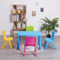 5 Pieces Plastic Toddler Kids Table and Chair Set Y470