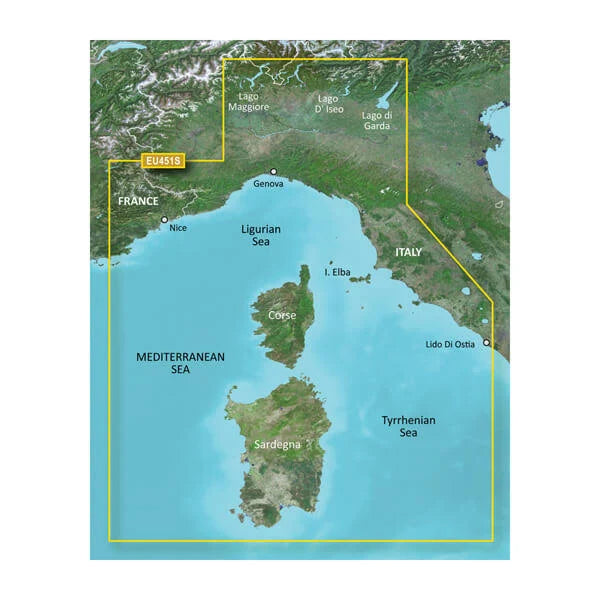 Ligurian Sea, Corsica and Sardinia Maps D2973