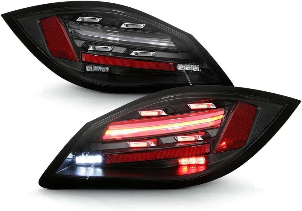 Black Smoked LED Sequential Signal Tail Lights Set N27363