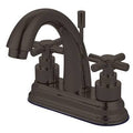 Dark Bronze Centerset Bathroom Faucet with Drain Assembly M287