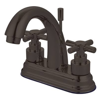Dark Bronze Centerset Bathroom Faucet with Drain Assembly M287